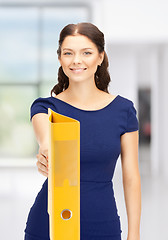 Image showing woman with folders