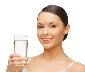 Image showing woman with glass of water