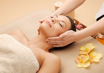 Image showing beautiful woman in massage salon