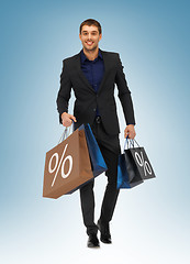 Image showing man with shopping bags