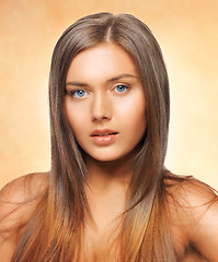 Image showing beautiful woman with long hair