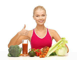 Image showing woman with organic food