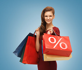 Image showing girl with shopping bags