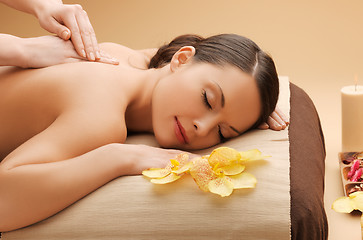 Image showing beautiful woman in massage salon