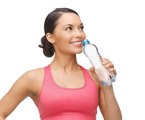 Image showing woman with bottle of water