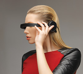 Image showing woman with futuristic glasses