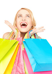 Image showing happy woman with shopping bags