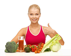 Image showing woman with organic food