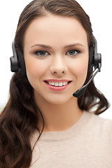 Image showing friendly female helpline operator