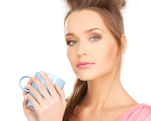 Image showing woman with mug