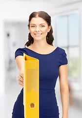 Image showing woman with folders