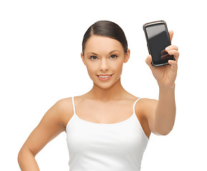 Image showing woman showing smartphone