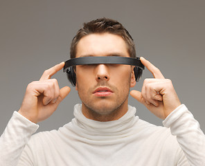 Image showing man with futuristic glasses