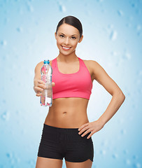 Image showing woman with bottle of water