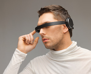 Image showing man with futuristic glasses