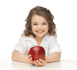 Image showing girl with red apple