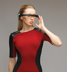 Image showing woman with futuristic glasses