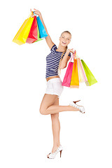 Image showing woman with shopping bags