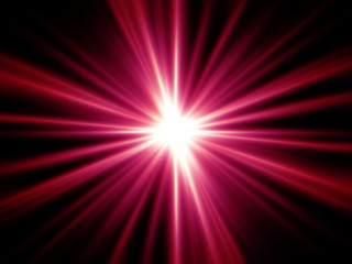 Image showing Red Rays of Light