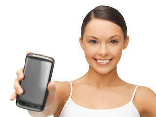 Image showing woman showing smartphone