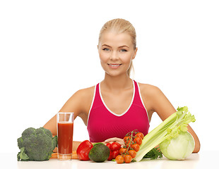 Image showing woman with organic food