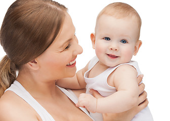 Image showing happy mother with adorable baby