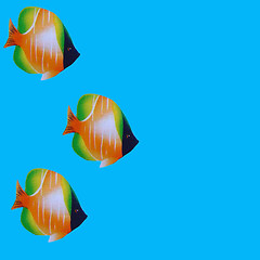 Image showing Three Fish Swimming