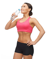 Image showing woman with bottle of water