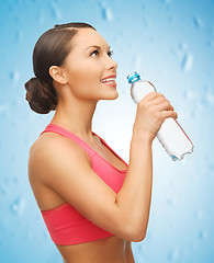 Image showing woman with bottle of water