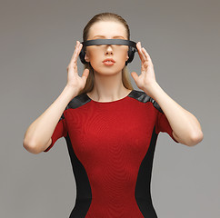 Image showing woman with futuristic glasses