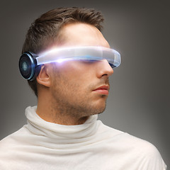 Image showing man with futuristic glasses