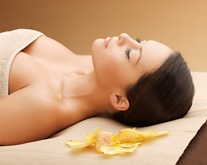 Image showing beautiful woman in spa salon