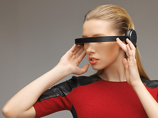 Image showing woman with futuristic glasses