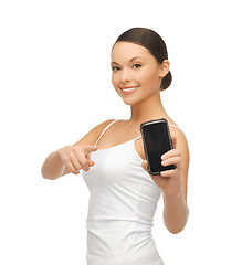 Image showing woman showing smartphone