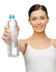 Image showing woman with bottle of water