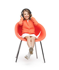 Image showing girl with headphones