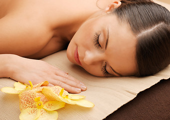 Image showing beautiful woman in spa salon