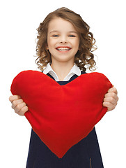 Image showing girl with big heart