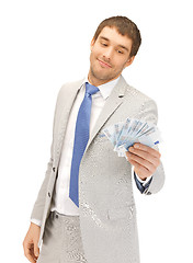 Image showing man with euro cash money