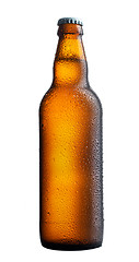 Image showing perfect beer bottle on white background