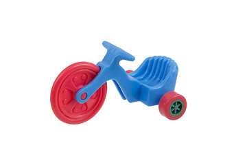 Image showing Small blue tricycle toy
