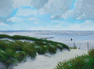 Image showing Painting of a calm sea
