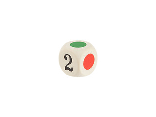 Image showing Single weird dice