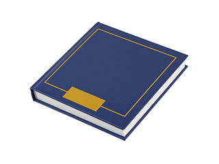 Image showing Simple blue square book isolated