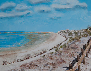 Image showing Painting of a beach