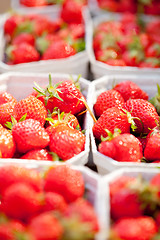 Image showing fresh delicious strawberries macro