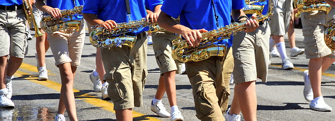 Image showing Marching band.