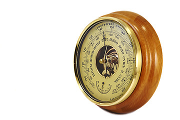 Image showing Barometer - aneroid on a white background