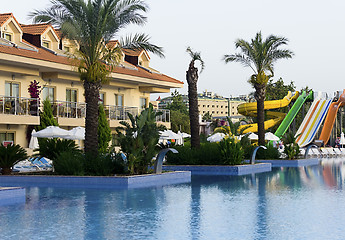 Image showing Resort at coast of Mediterranean sea.