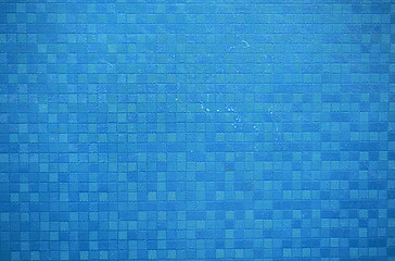 Image showing abstract blue wall small squares lines background 